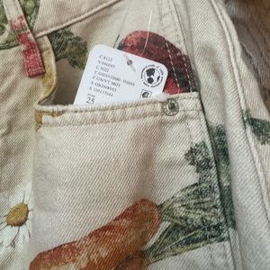 Free People vegetable denim. Size 25